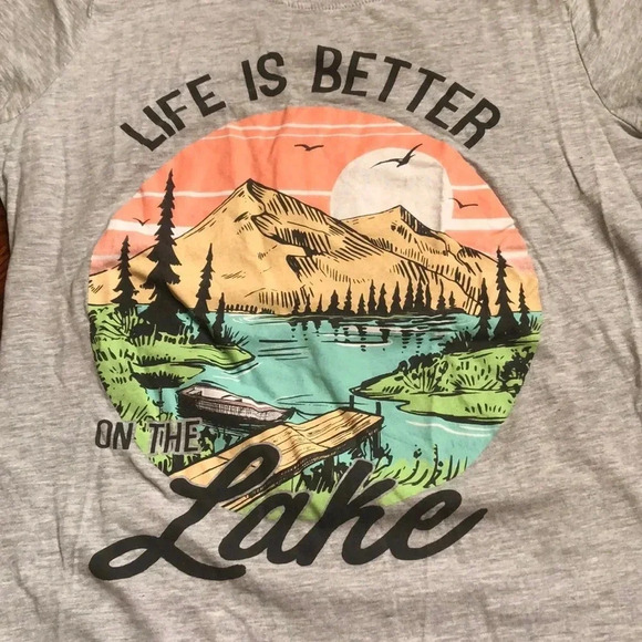 Life Is Better On the Lake Tee Shirt - Picture 1 of 5